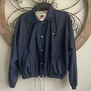 Boys Nike Lined Navy Blue Wind Breaker
